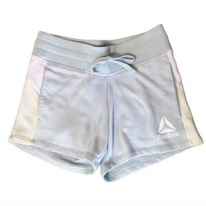 Reebok Drawstring Shorts Mint Green and Yellow Size XS